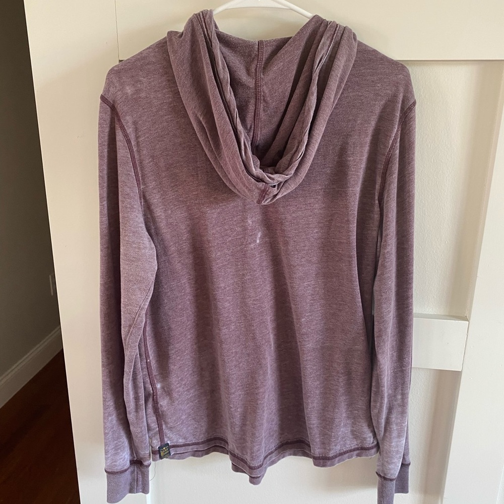 LUCKY BRAND Venice Burnout Long Sleeve Tee with hood